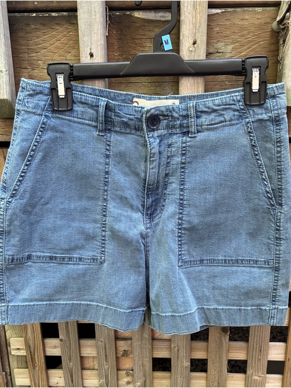 Ricki's Washed Light Blue Denim Utility Shorts